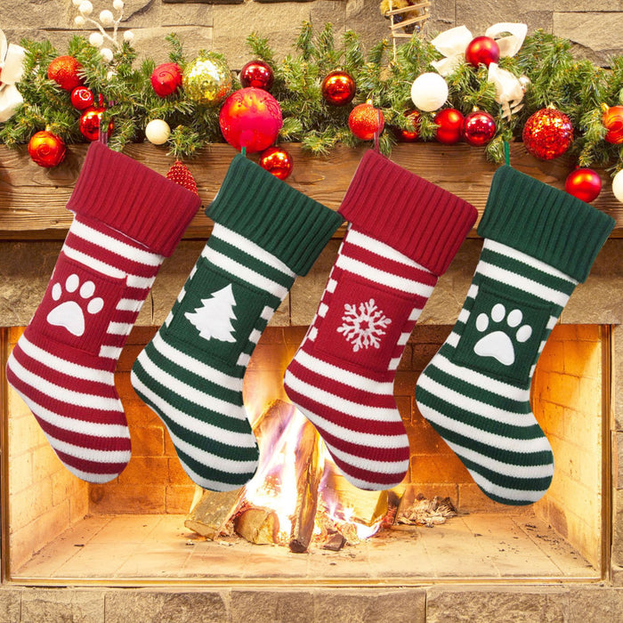 Calcetines de punto navideños para perros, gatos y mascotas navideñas