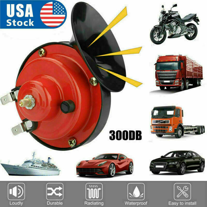 2PC 12V 300DB Super Alto Trem Buzina de Ar À Prova D 'Água Motocicleta Carro Caminhão SUV Barco