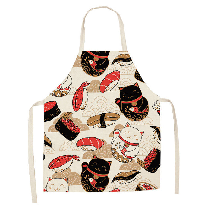 Mountain Japanese Ukiyo-painted Linen Apron