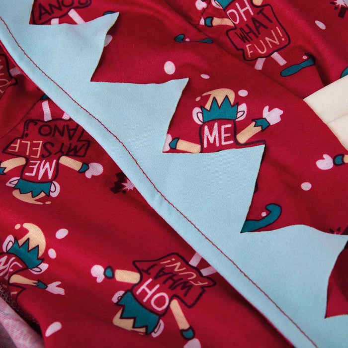 Mono con estampado navideño con capucha para padres e hijos de moda