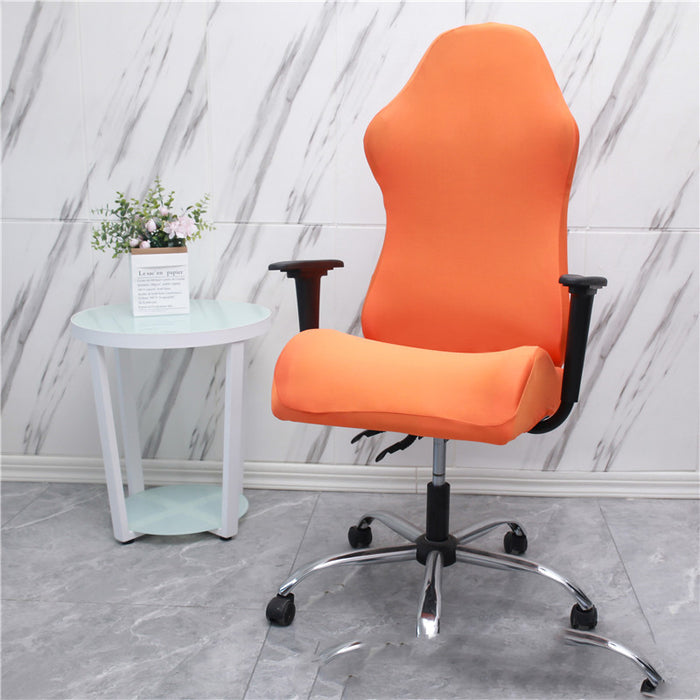 Asiento de silla giratoria con reposabrazos y funda para silla de juegos de tela elástica