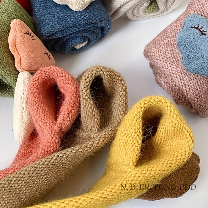 Bufanda para niños, bufanda de punto cálida para niñas, linda bufanda con cuello de nube para otoño e invierno, bufanda para niños, calentador de cuello de punto suave y cálido, bufanda clásica de invierno para niños y niñas