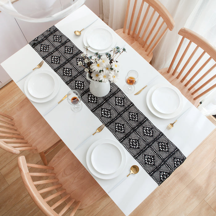 Vintage Table Runner Lace Hook Flower Hollow