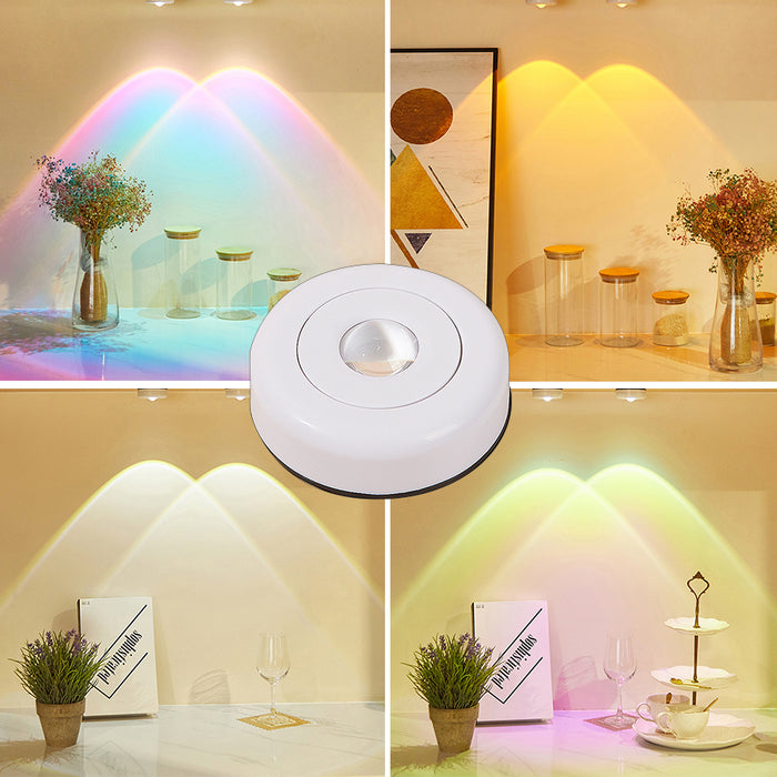 Luzes led sem fio armário luzes da cozinha sob móveis alimentado por bateria pôr do sol nightlight lâmpada de parede quarto decoração gabinete
