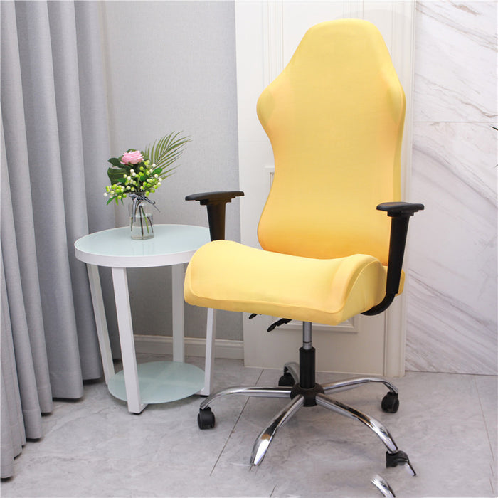 Asiento de silla giratoria con reposabrazos y funda para silla de juegos de tela elástica