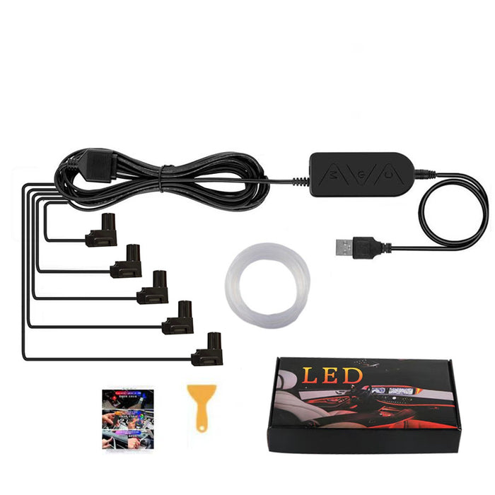 Panel de instrumentos de Control del centro de modificación de luz de atmósfera USB del coche