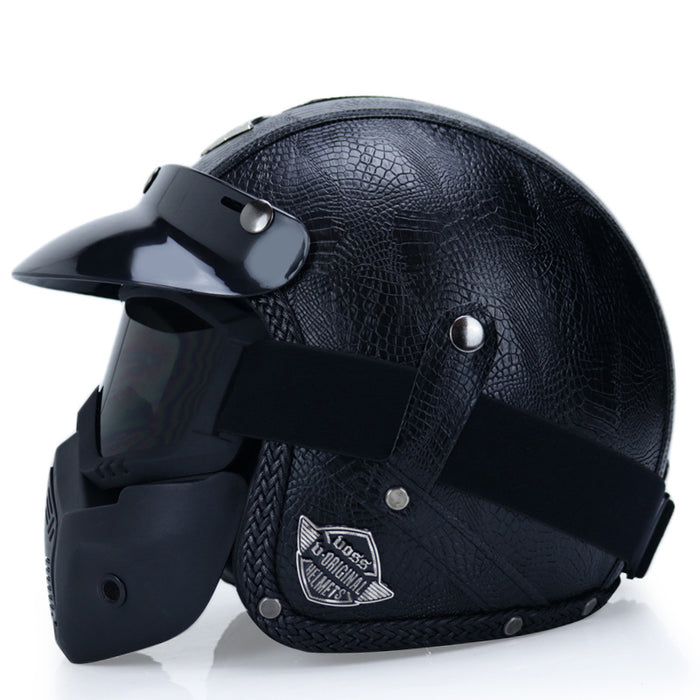 Casco De Moto Retro Motocicleta Masculina