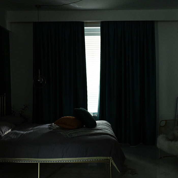 Cortina jacquard espessante de linho dupla face com alto sombreamento