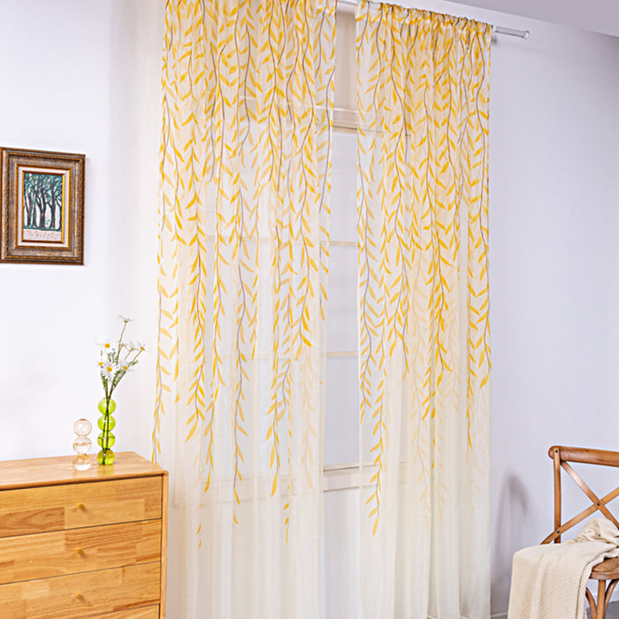 Cortinas de impresión Offset de mimbre de sauce invertido, pantallas de ventana de impresión, pantallas de ventana de balcón para sala de estar