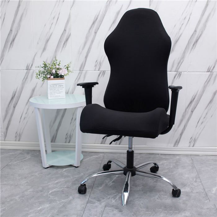 Asiento de silla giratoria con reposabrazos y funda para silla de juegos de tela elástica