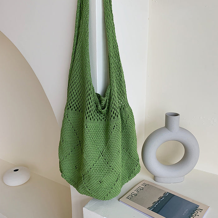 Knitted Hollow Sweater Bag Tote Shoulder