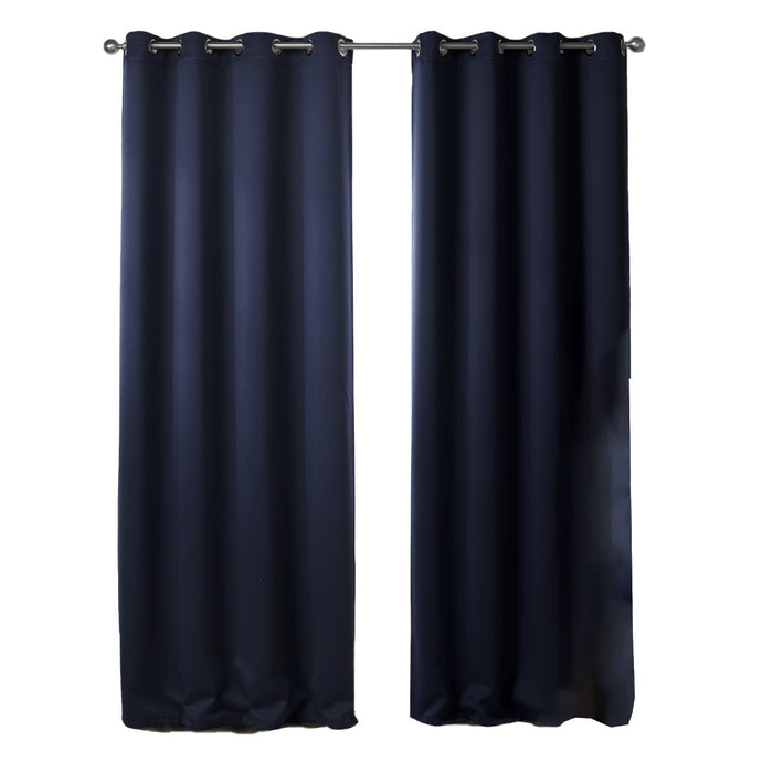 Rideaux imprimés en tissu occultant pour chambre à coucher bleu foncé