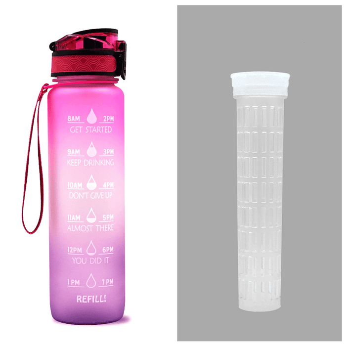 1-Liter-Tritan-Wasserflasche mit Time-Marker-Bounce-Abdeckung