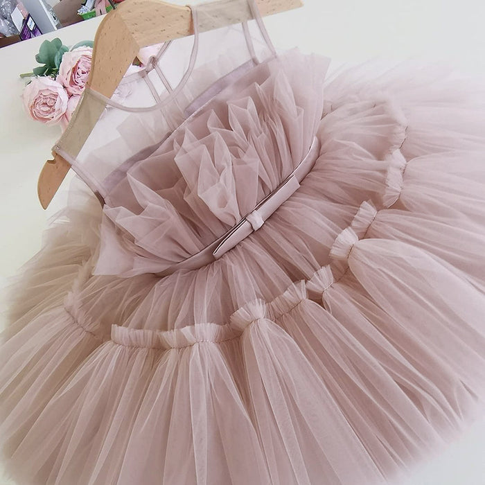 Vestido para niños Vestido de princesa para niña de gasa esponjosa