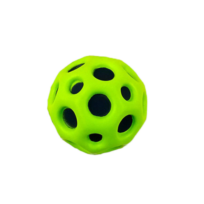 Bola con orificio para niños, pelota hinchable suave, anticaída, forma de luna, pelota hinchable porosa, juguete para interior y exterior, diseño ergonómico