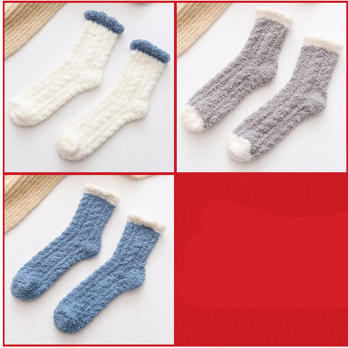 Calcetines térmicos mullidos para mujer Calcetines cálidos de otoño e invierno