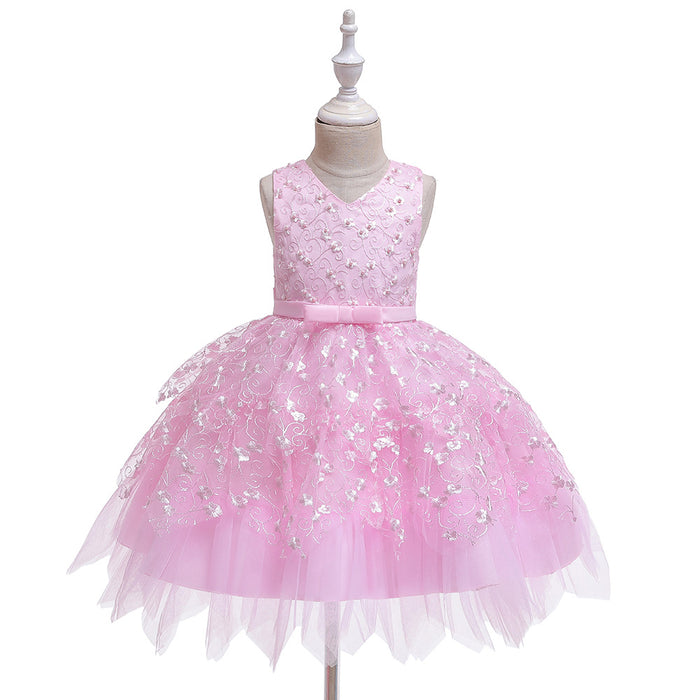 Roupas para bebês meninas, vestidos de jardim de infância para crianças médias e pequenas