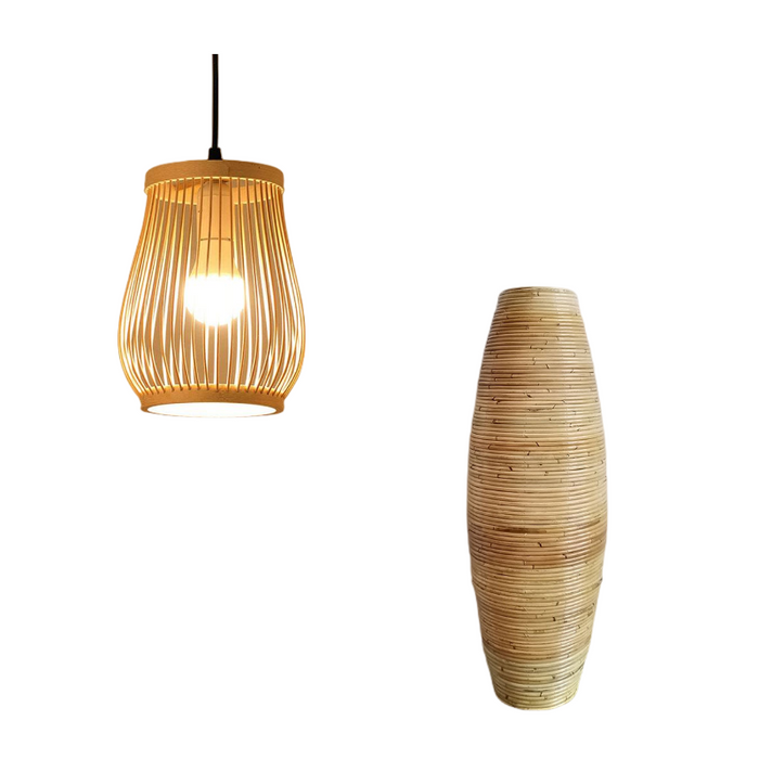 Lámpara de bambú Personalidad Estilo japonés Zen Bamboo Art Lantern