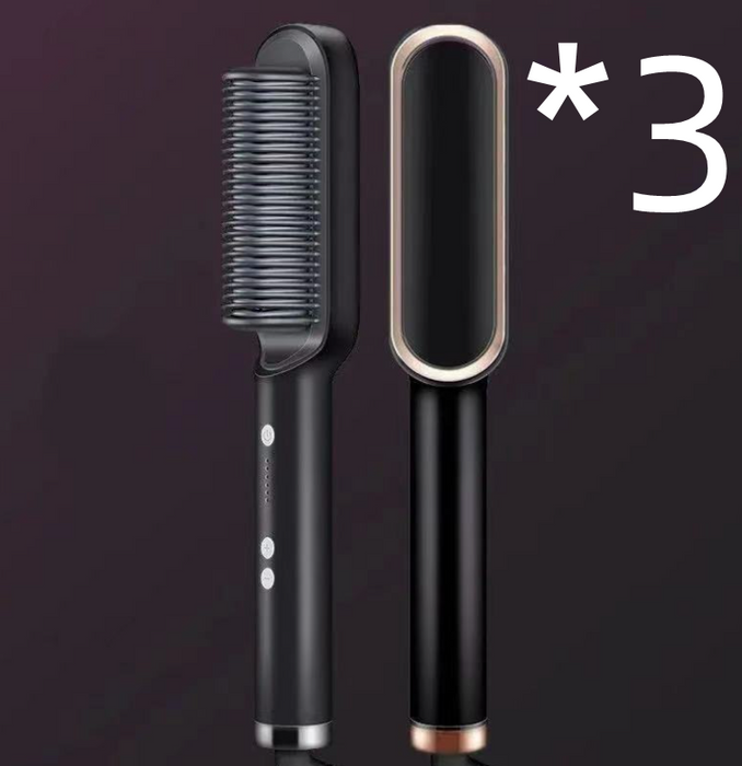 Neuer 2-in-1-Haarglätter mit heißem Kamm und negativem Ionen-Curling