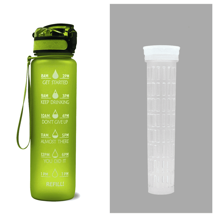 1-Liter-Tritan-Wasserflasche mit Time-Marker-Bounce-Abdeckung