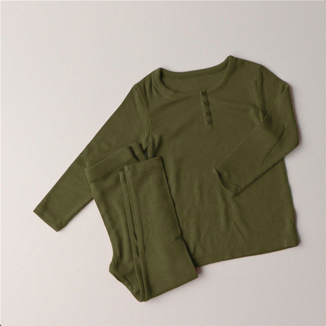 Conjuntos de pijamas para bebés y niños, ropa de dormir para niñas y niños, traje de otoño para niños