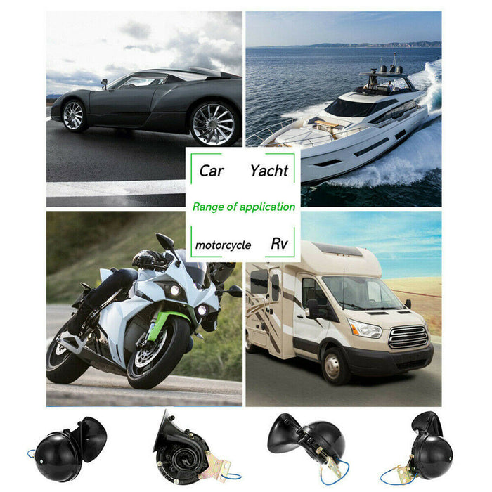 Trompette de klaxon électrique forte 300DB pour voiture moto camion Train bateau universel