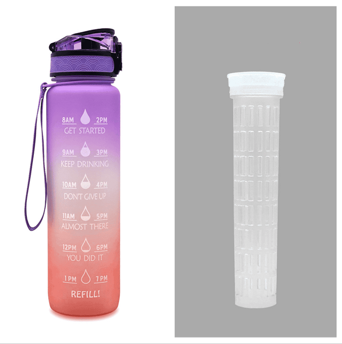 1-Liter-Tritan-Wasserflasche mit Time-Marker-Bounce-Abdeckung