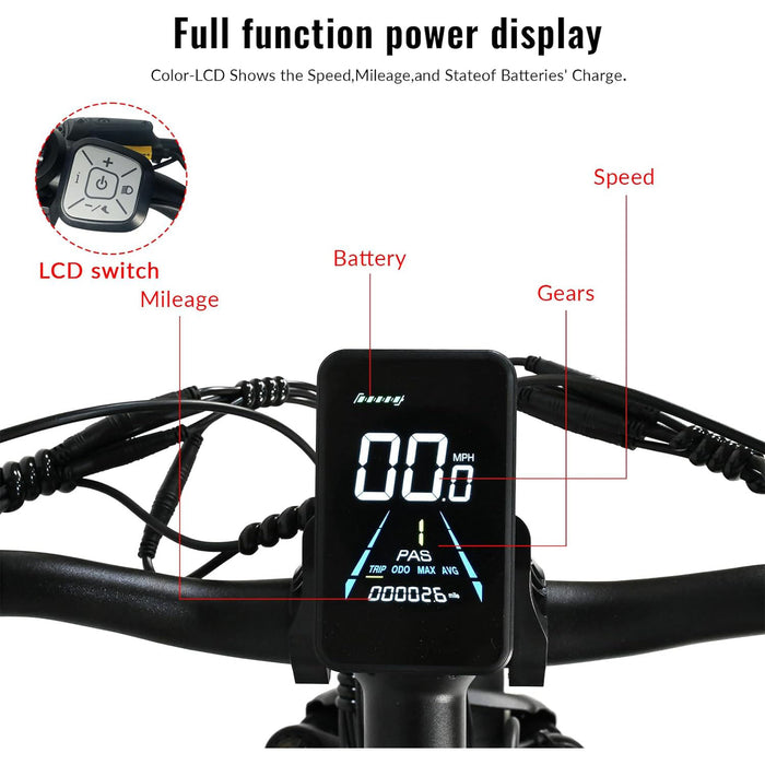 Bicicleta eléctrica con motor de 2000 W para adultos: bicicleta eléctrica de 31 MPH con neumático ancho de 26 pulgadas, batería extraíble de 20 AH, freno de disco hidráulico de 21 velocidades