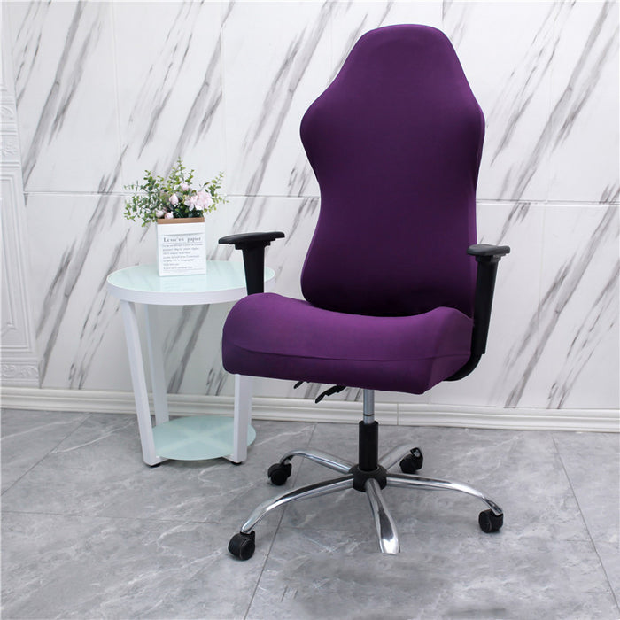 Asiento de silla giratoria con reposabrazos y funda para silla de juegos de tela elástica