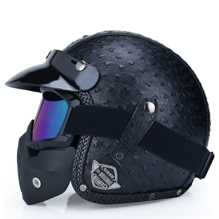 Casco De Moto Retro Motocicleta Masculina