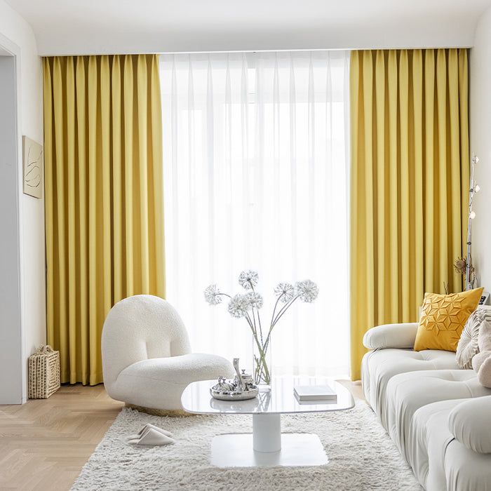 Cortinas de color sólido de grano de trigo para sala de estar y dormitorio