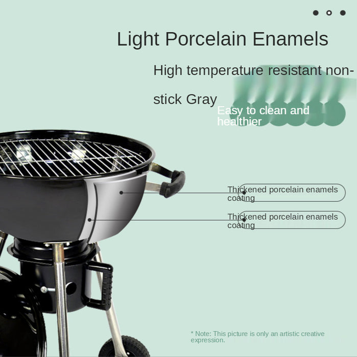 Home Outdoor BBQ Grill Tragbarer Grill 3,5 Zoll Holzkohlegrill Hitzebeständig Druckbeständiger Grill
