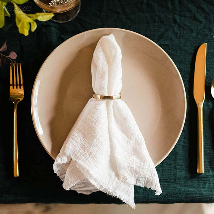 1 Stück Hochzeit 100% Baumwolle weißes Käsetuch Weihnachtsserviettentisch
