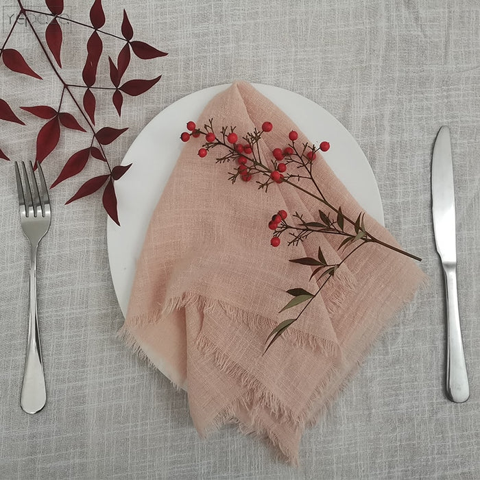 1 Stück Hochzeit 100% Baumwolle weißes Käsetuch Weihnachtsserviettentisch