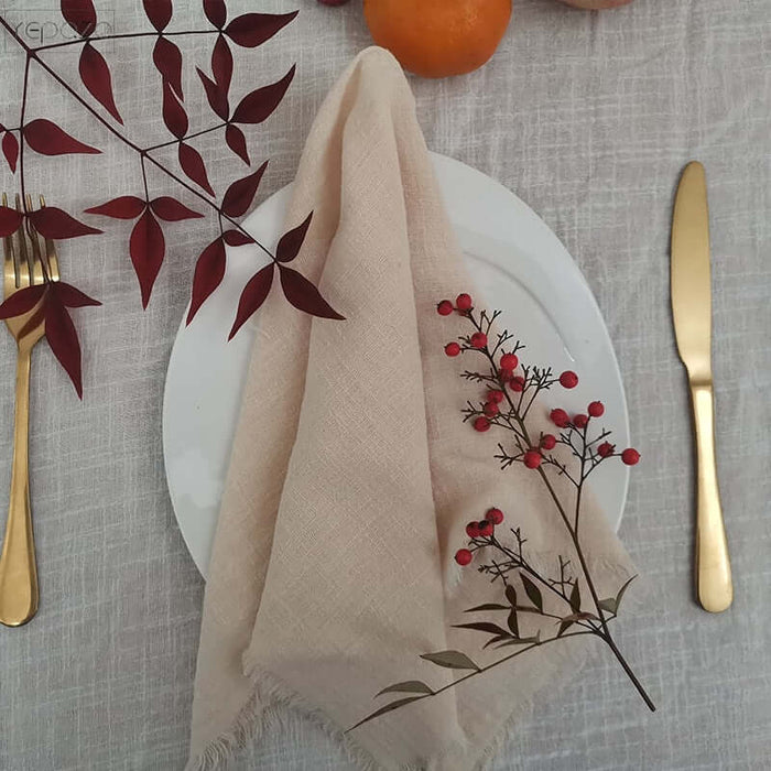 1 Stück Hochzeit 100% Baumwolle weißes Käsetuch Weihnachtsserviettentisch