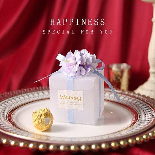 10 Teile/satz Hochzeit Geschenkbox 7x7 cm Quadratische Transparente PVC Box Candy