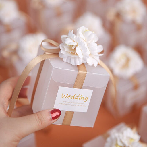 10 Teile/satz Hochzeit Geschenkbox 7x7 cm Quadratische Transparente PVC Box Candy