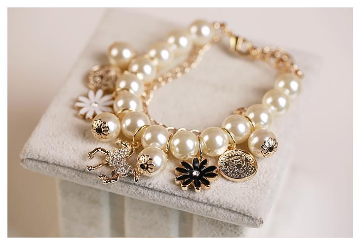 Perle Blume Armband Schmuck