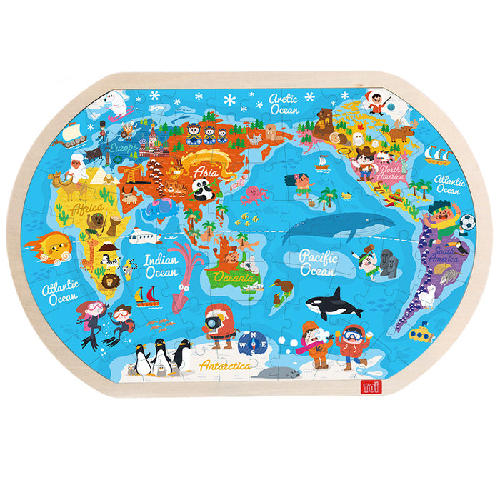 Holzpuzzle Welt Kinderspielzeug Geschenk Baby Lernspielzeug