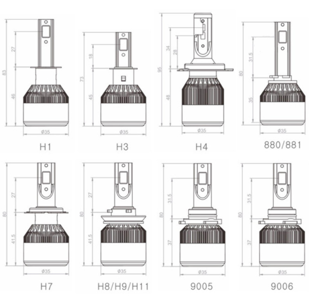 Metal car headlights