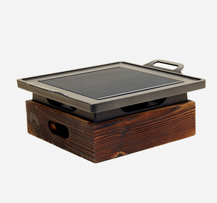 Holzsitz koreanischer Stil Grillpfanne Grill Haushalt rauchfrei