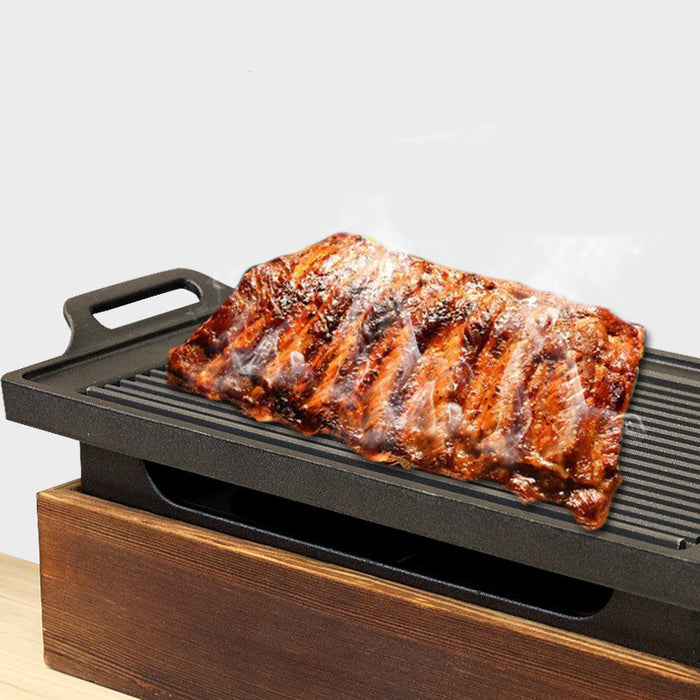 Holzsitz koreanischer Stil Grillpfanne Grill Haushalt rauchfrei