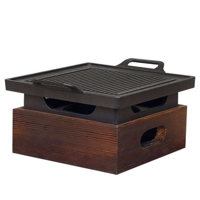 Holzsitz koreanischer Stil Grillpfanne Grill Haushalt rauchfrei