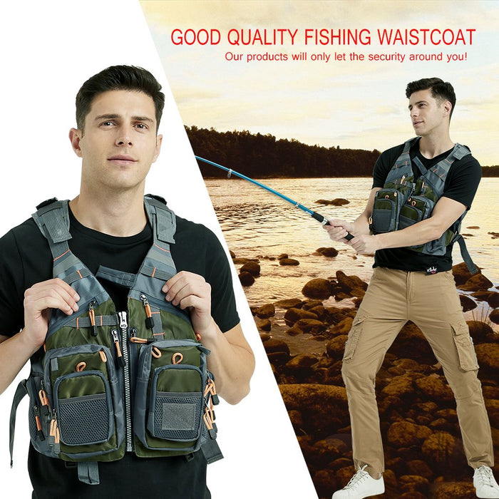 Fishing Outdoor Sports Flying Men Breathing Protection Jacket Safety Vest Survival Vest Utility Vest