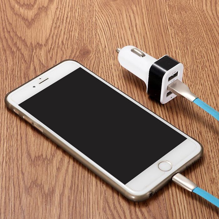 New 3USB Car Charger USB High Power Universal Car Charger Square Aluminum Car Charger