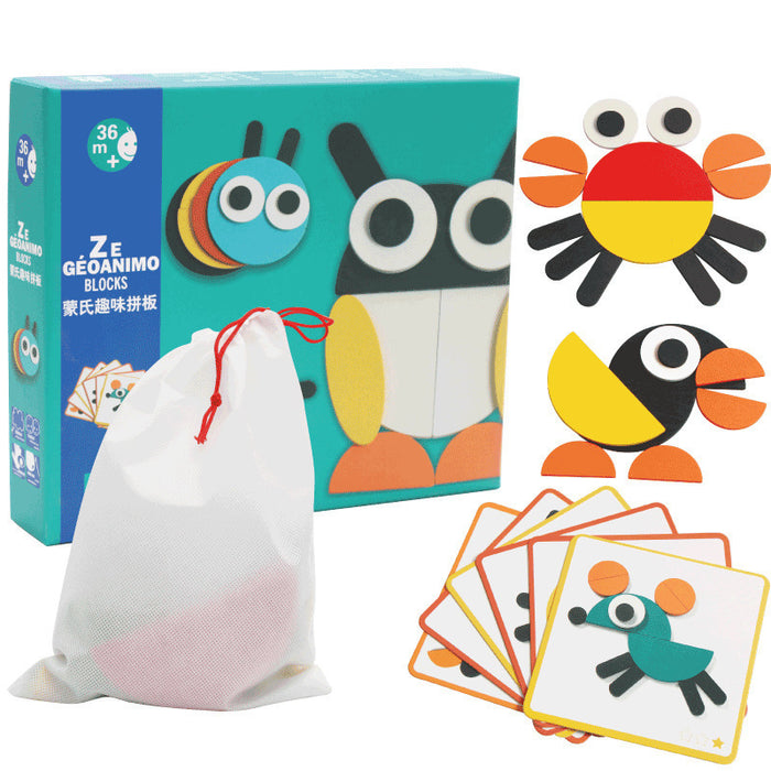Tangram Jigsaw 3D Tiere Puzzle Kinder Holzspielzeug für Kinder Spiele kreative Puzzles frühes Lernen Lernspielzeug