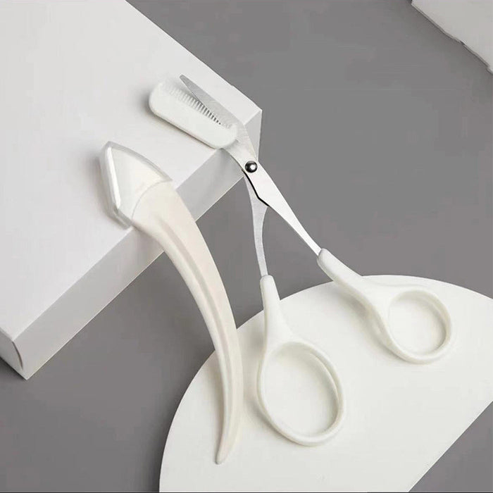Augenbraue Trimmen Messer mit Kamm gekrümmt Mond Klein Beauty Supplies Gadgets