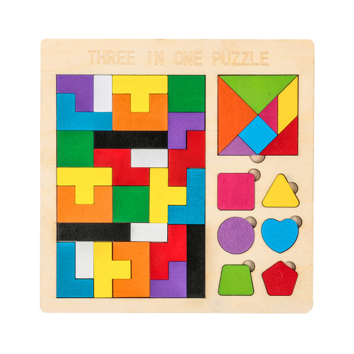 Hölzerne Puzzles für Kinder Vielfalt Puzzles frühe Bildung Spielzeug