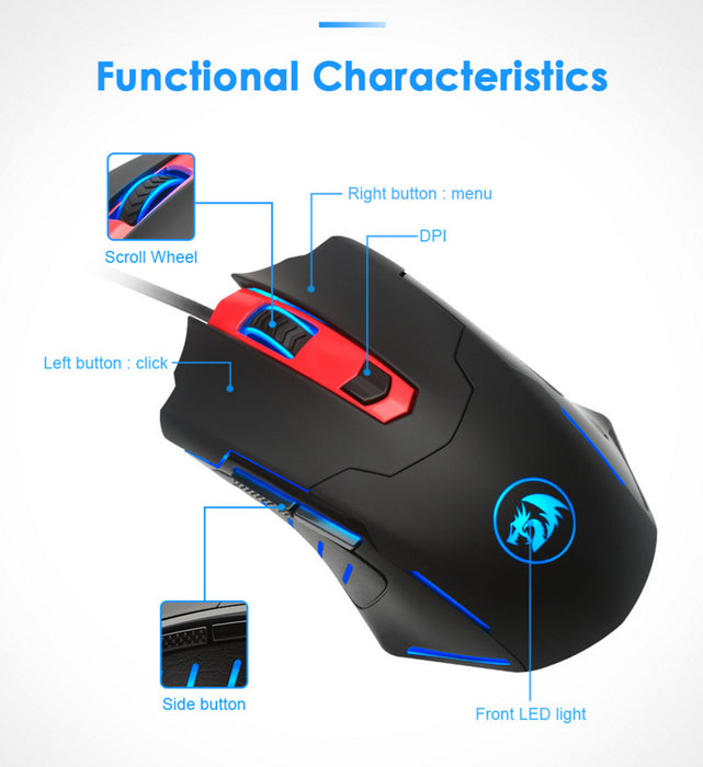 M705USB Wired Gaming Mouse for Desktop and Laptop Computers