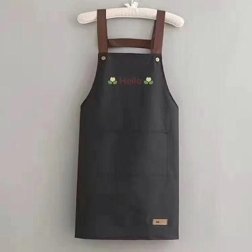 Home kitchen apron waterproof and oil resistant work wear summer thin